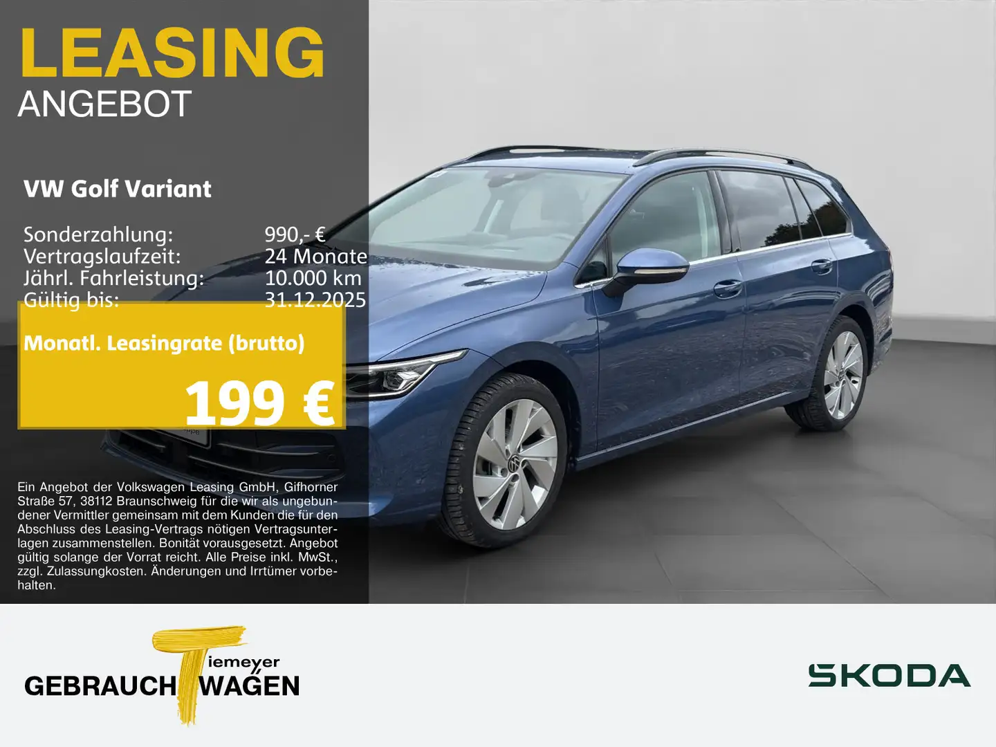 Volkswagen Golf Variant 1.5 TSI STYLE NAVI HuD ASSIST KAMER Blau - 1