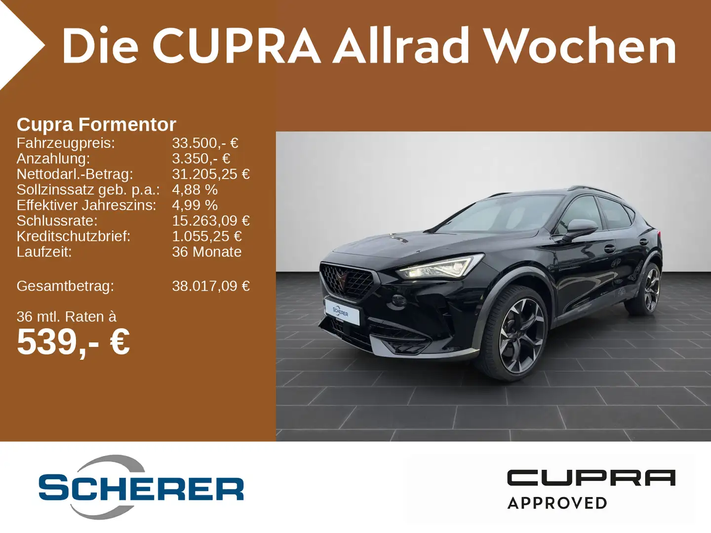 CUPRA Formentor VZ 2.0 TSI 4Drive NAVI PANO KAMERA Schwarz - 1