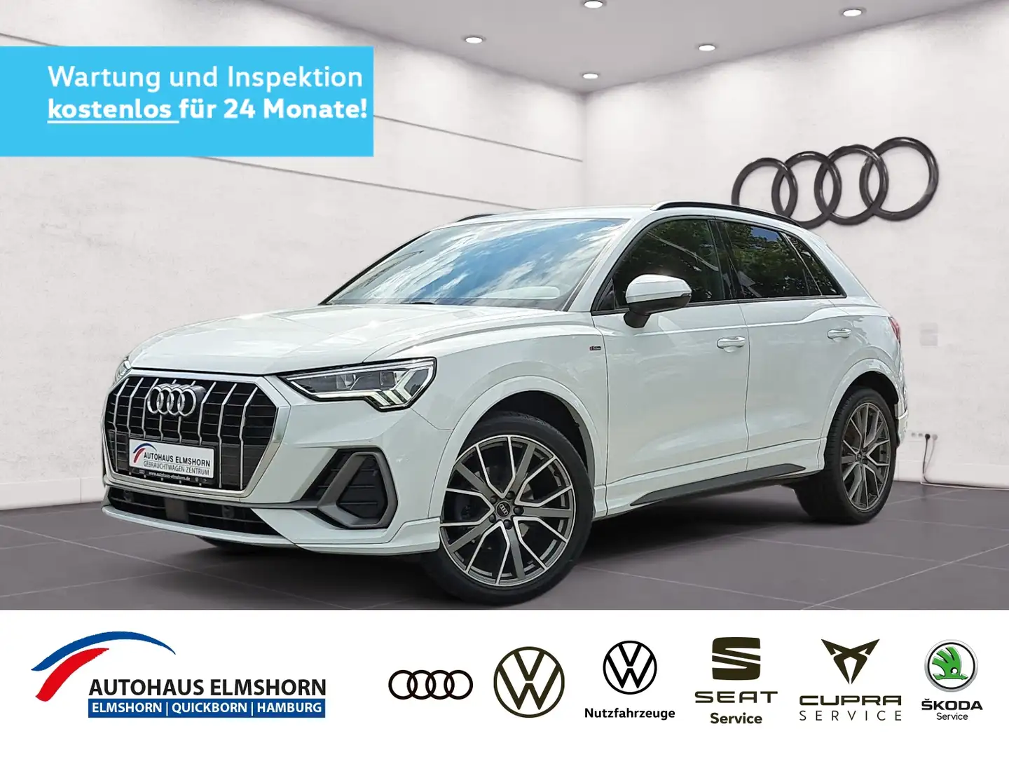 Audi Q3 S line 35 TFSI S tronic AHK 20" NAV LED APP PDC S Weiß - 1