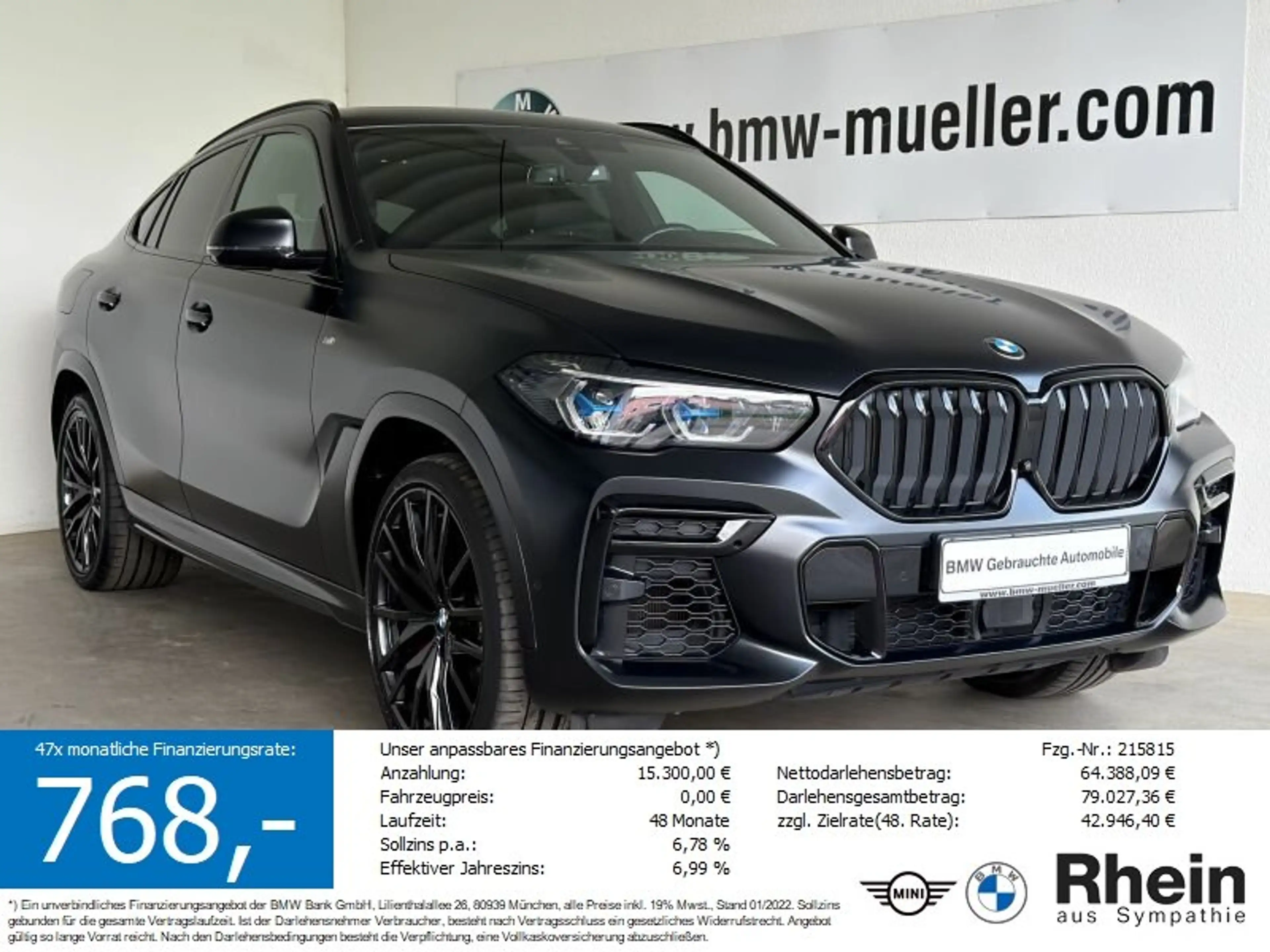 BMW X6 M 50i SHZ/LASER/INT/hk/HUD/360/PanSky/FondTV — photo 2