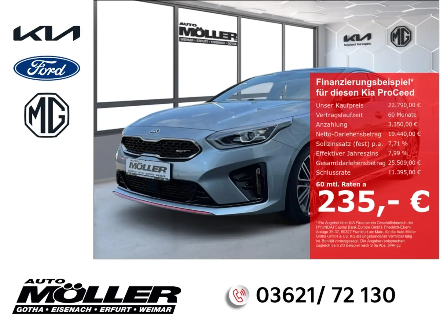 Kia ProCeed / pro_cee'd 1.6T DCT GT El.Panodach Navi Leder Memory Sitze JB Plateado - 1