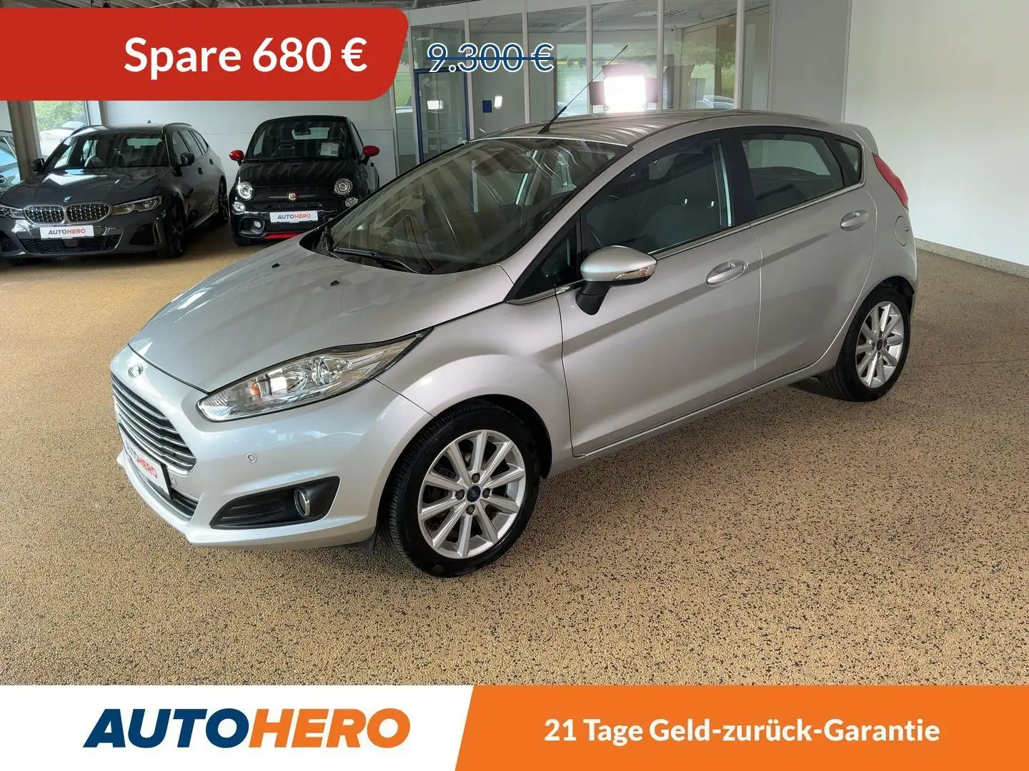 Ford Fiesta 1.0 EcoBoost Titanium *NAVI*PDC*ALU*SHZ*KLIMA* Silber - 1