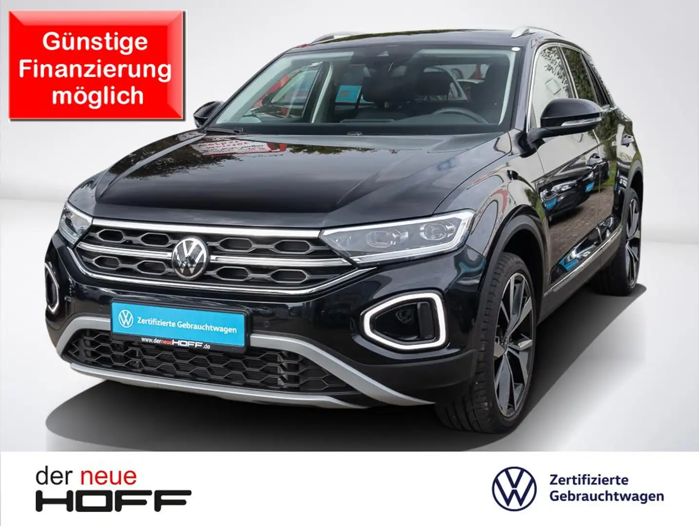 Volkswagen T-Roc 1.5 TSI DSG Style 5J.Garantie AHK Matrix el.Heckkl Schwarz - 1
