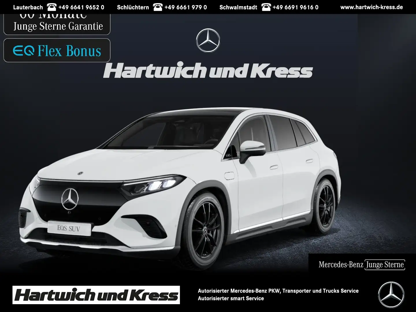 Mercedes-Benz EQS EQS 500 4Matic Advanced+Pano+7Sitze+AHK+HA-Lenkung Weiß - 1