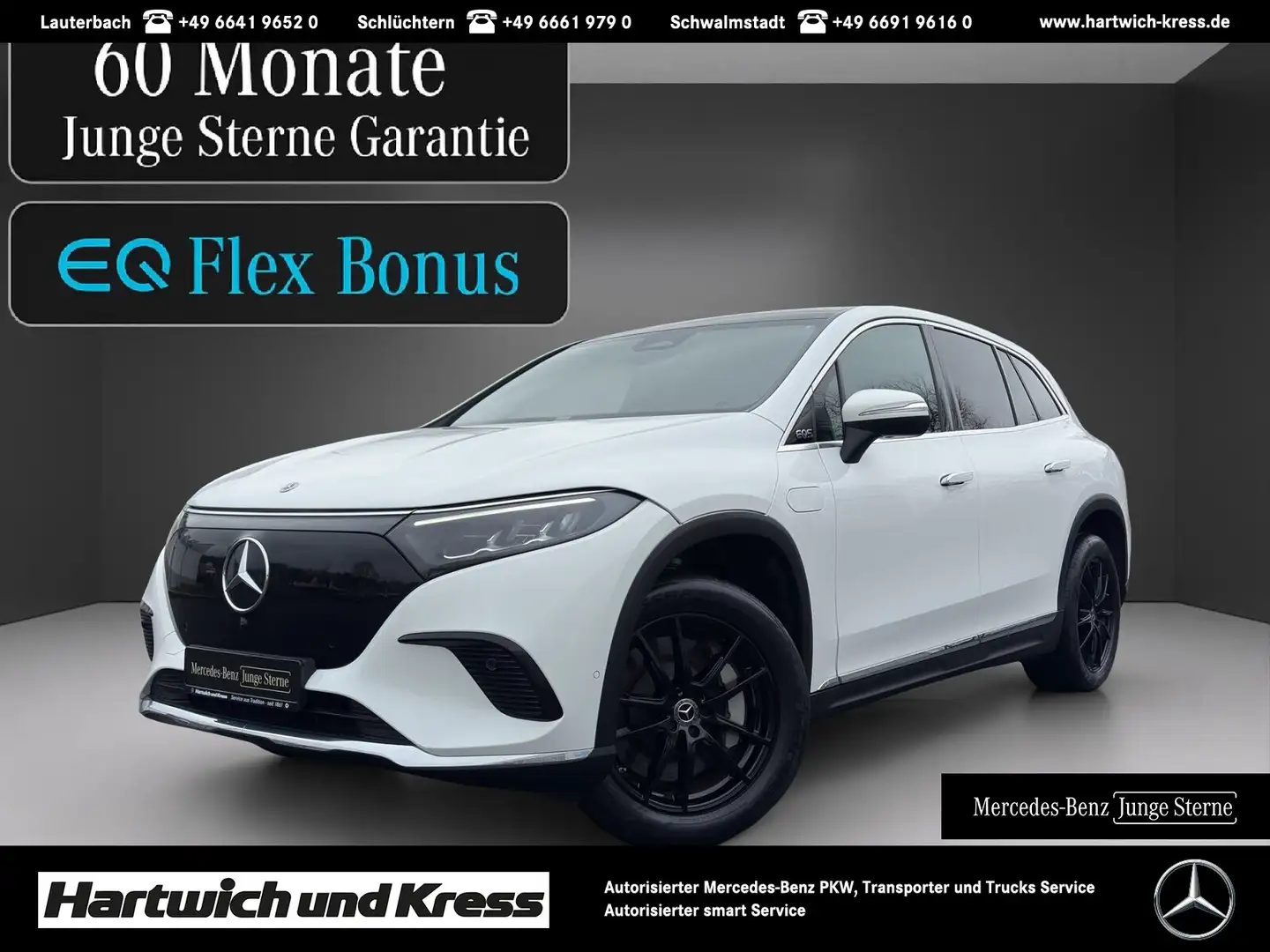 Mercedes-Benz EQS SUV EQS 500 4Matic Advanced+Pano+7Sitze+AHK+HA-Lenkung Weiß - 1