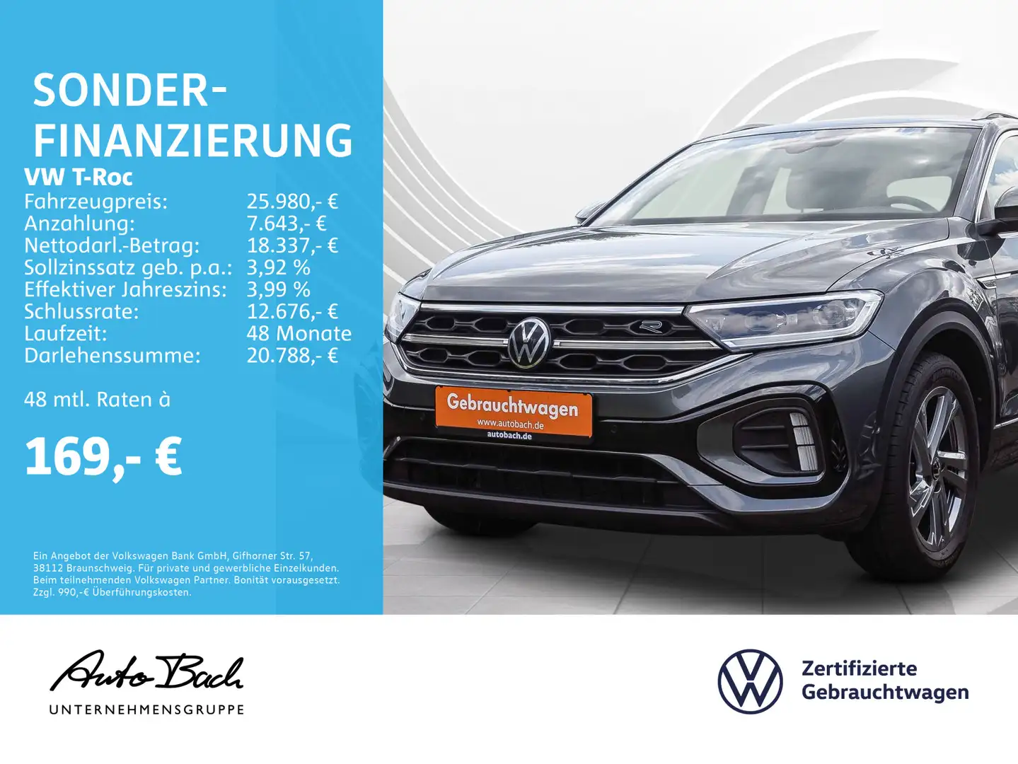 Volkswagen T-Roc 1.5 TSI "R-Line" DSG Navi LED Digital Cock Grijs - 1