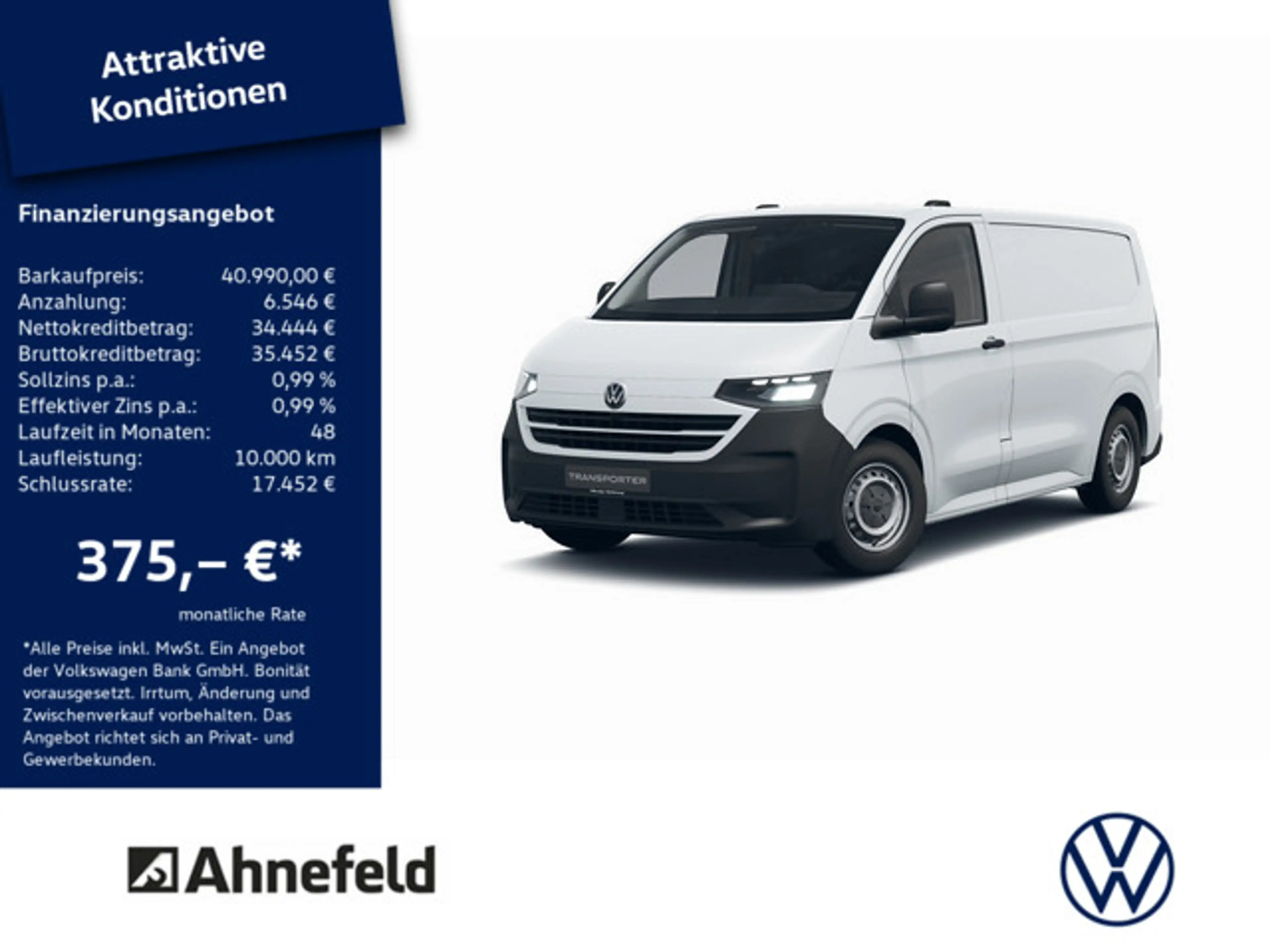 Volkswagen Transporter Kasten 2,0 TDI AHK