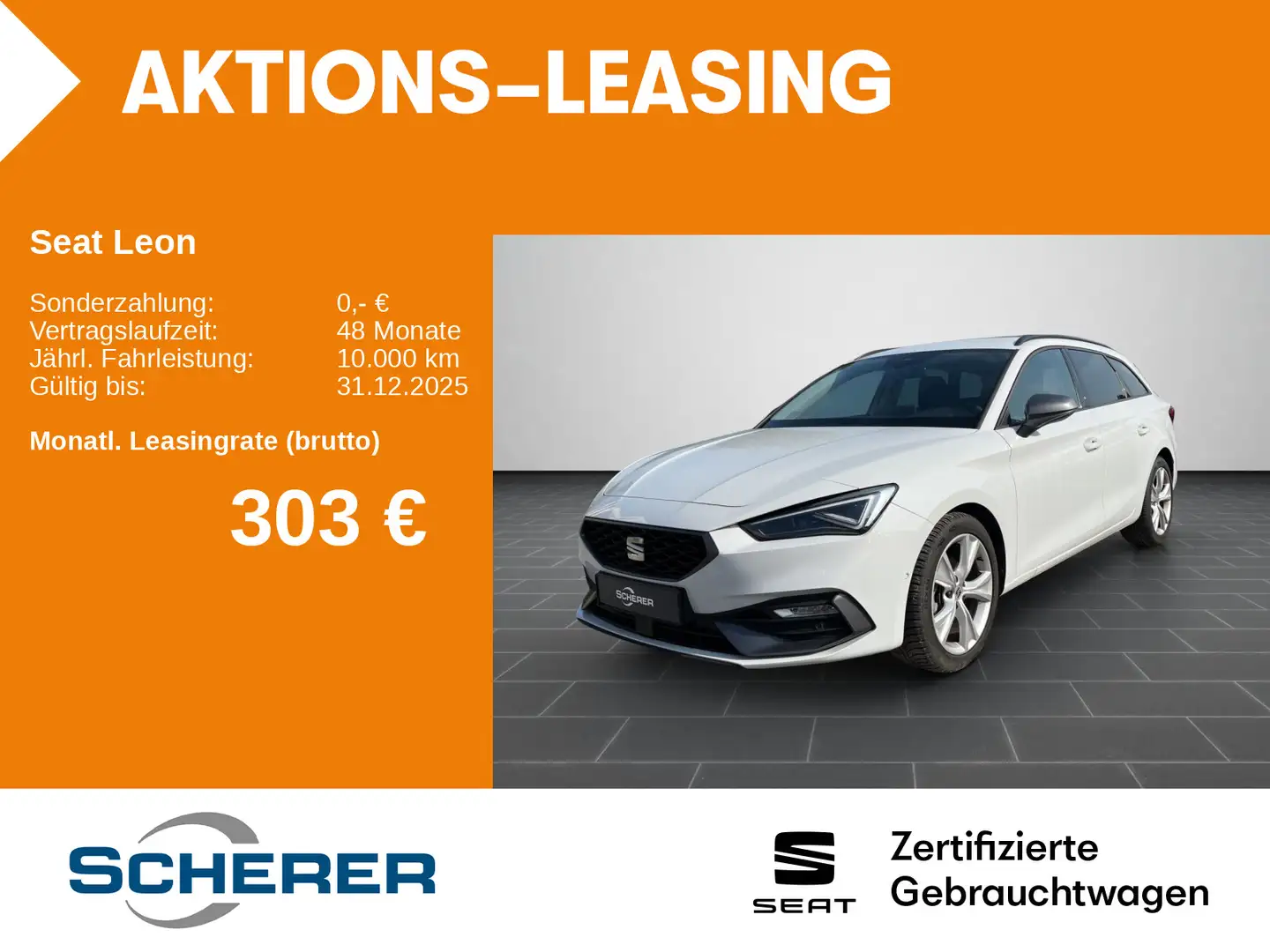 SEAT Leon Sportstorer FR Matrix LED/ Navi / Sitzheizu Weiß - 1