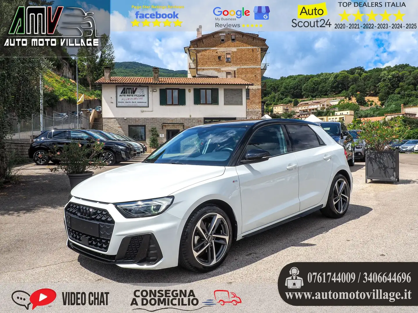 Audi A1 SPB 30 TFSI Black-Line 116 Cv Bianco - 1