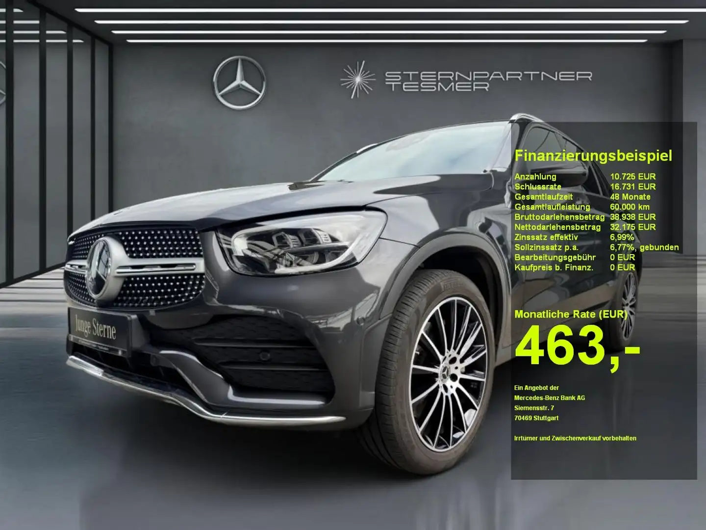 Mercedes-Benz GLC 300 de 4M AMG, 20'', Pano, DISTR., AHK, Burm Grau - 1