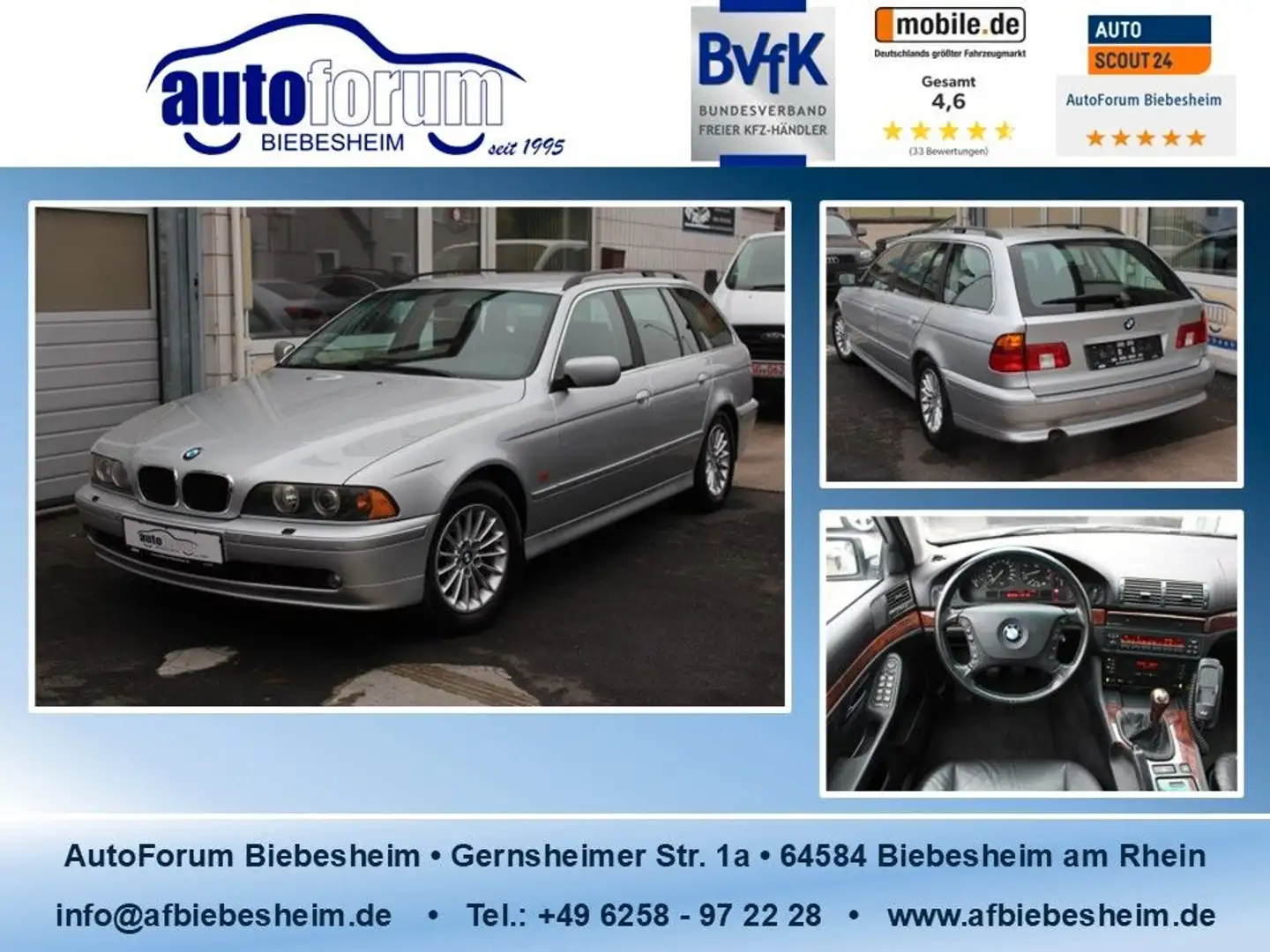 BMW 530 i Touring PDC*Leder*Sitzheizung*Xenon*2.Hand Grau - 1