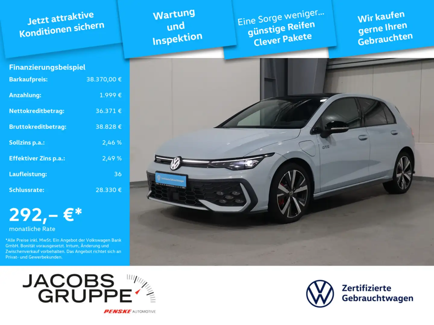 Volkswagen Golf VIII GTE*FACELIFT*Navi*Pano*IQ*CAM Blau - 1