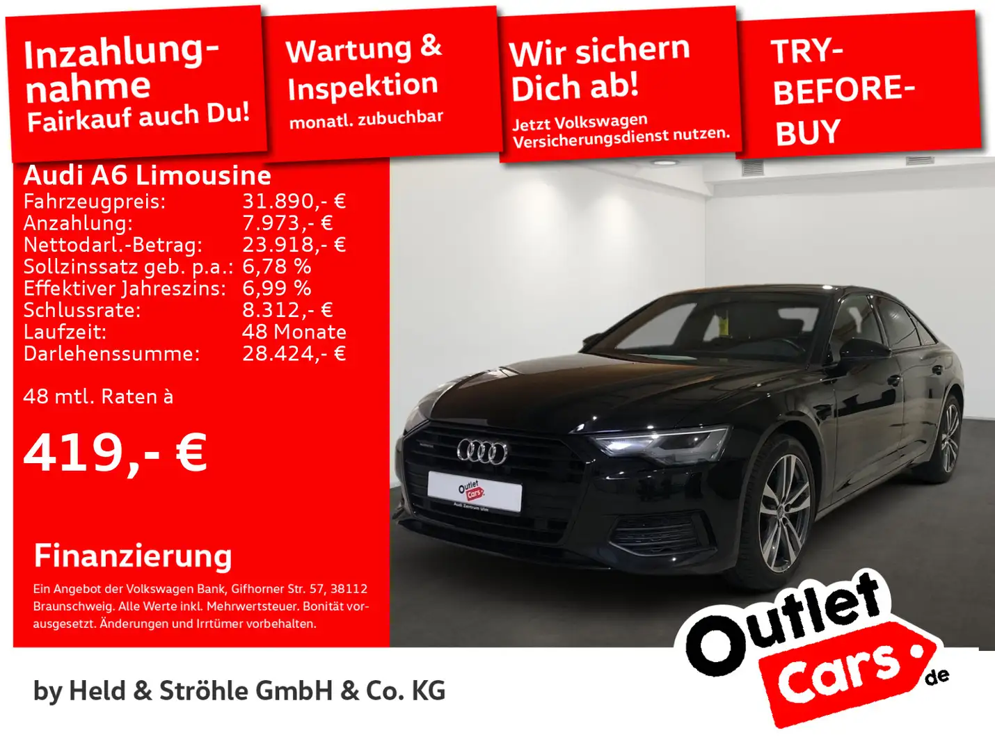 Audi A6 design 40 TDI quattro S tronic NAV+ Nero - 1
