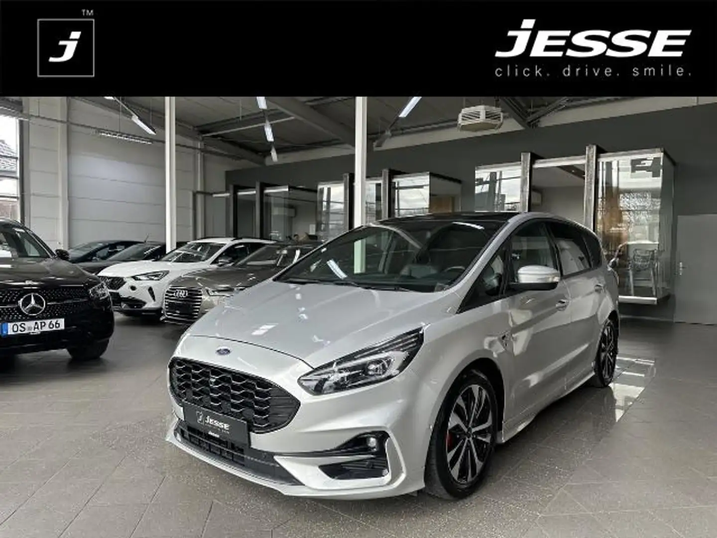 Ford S-Max 2.0 EB ST-Line LED Navi AHK 7Sitze Pano Silber - 1