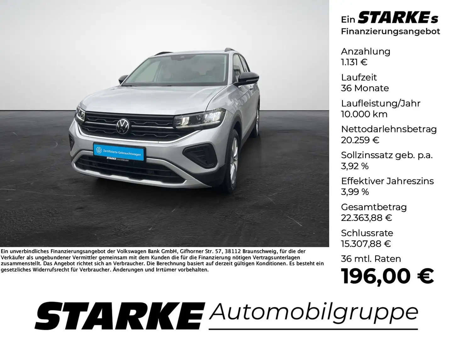 Volkswagen T-Cross 1.0 TSI Goal Silber - 1