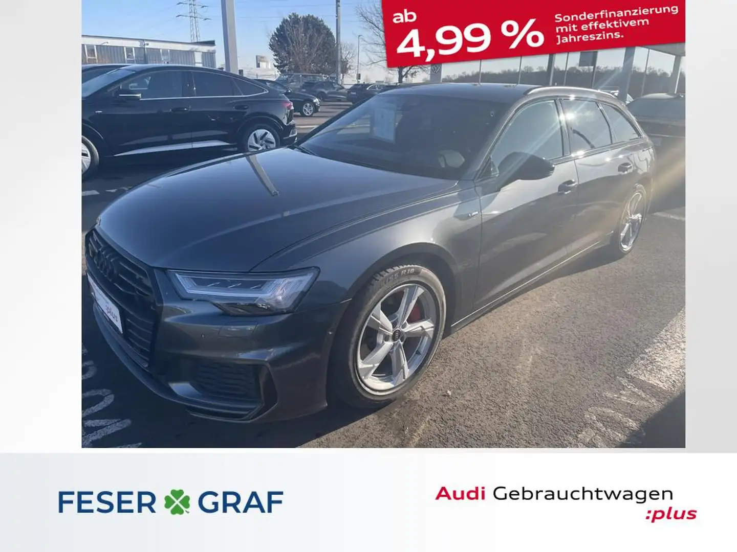 Audi A6 Avant 55 TFSI e qu.sport,HD-Matrix,B&O,AHK,ACC,HuD Grau - 1
