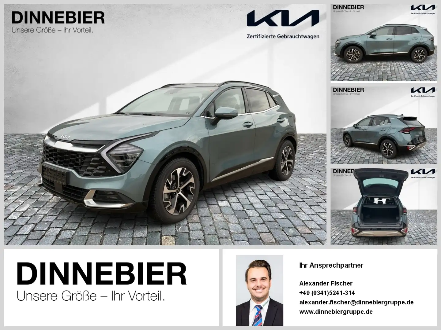 Kia Sportage Spirit 1.6T LED+360°+Glasdach+Navi Gris - 1