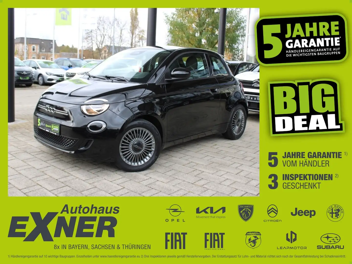 Fiat 500e ICON - 42 kWh *Inkl. Batteriezertifikat*LED Noir - 1