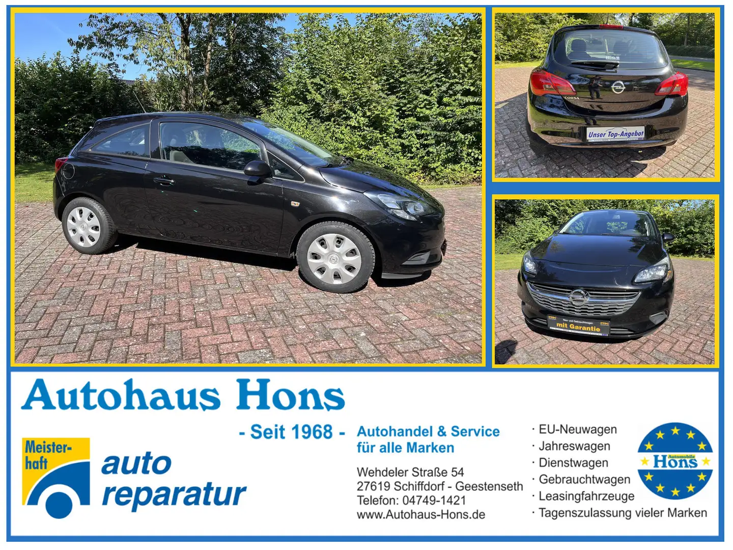 Opel Corsa Edition,2.Hd,Checkheftg.,Allwetterr.,PDC Schwarz - 1