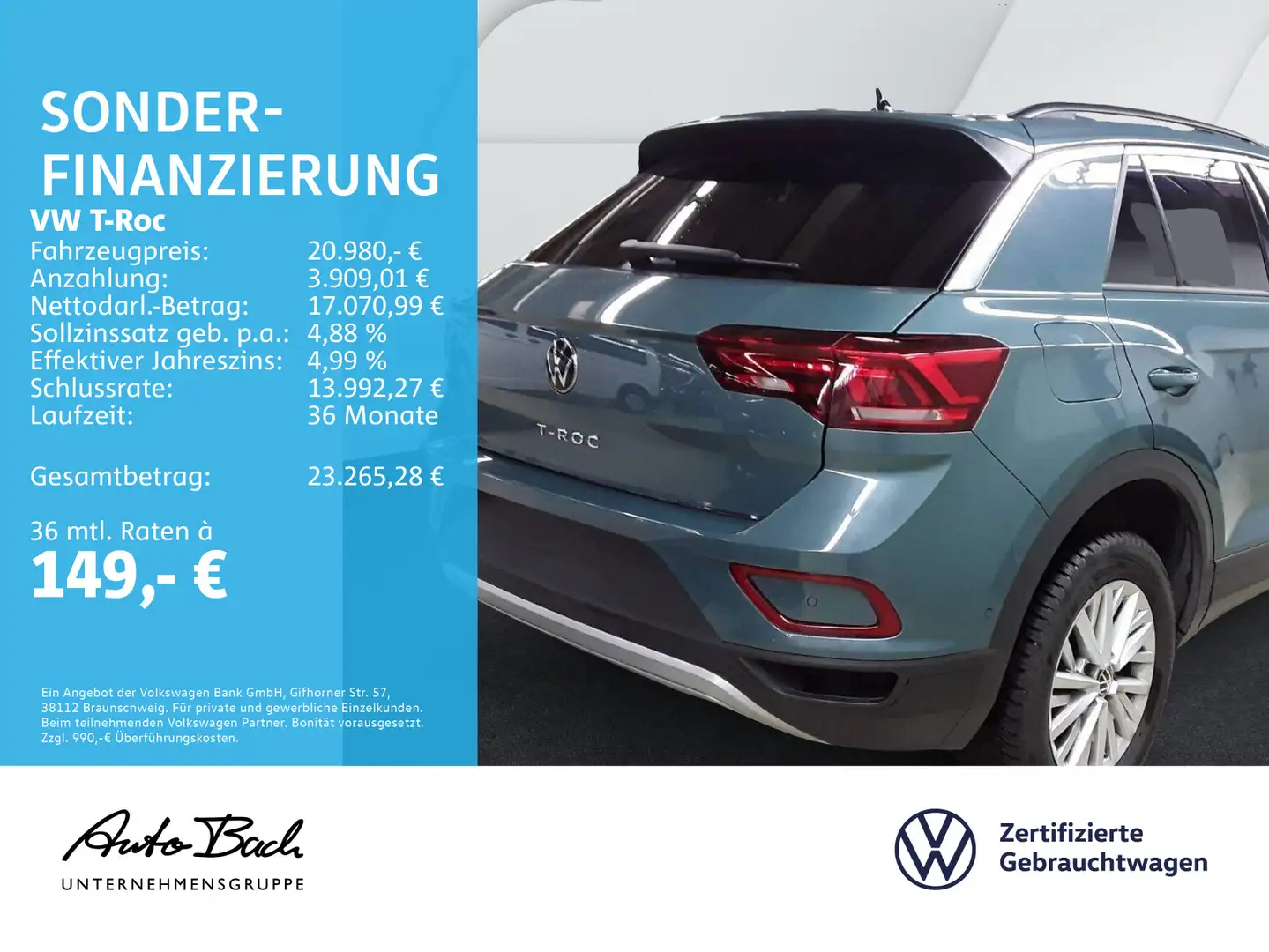 Volkswagen T-Roc 1.0 TSI "Life" Navi LED Digital Cockpit EP Blauw - 2