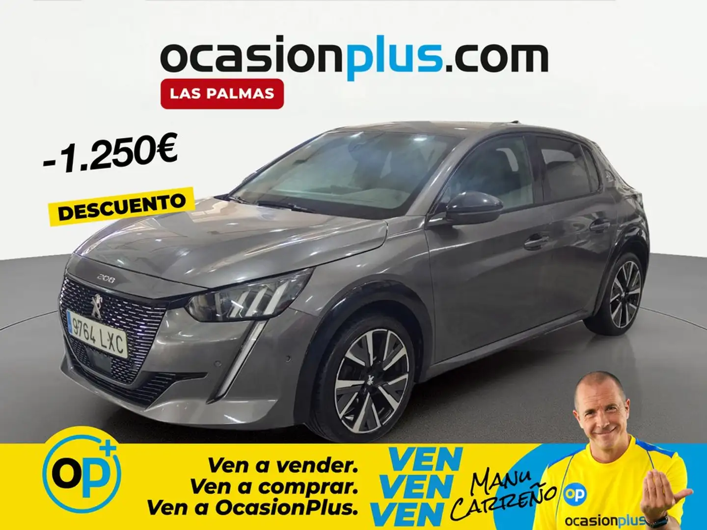 Peugeot 208 1.5 BlueHDi S&S GT 100 Gris - 1