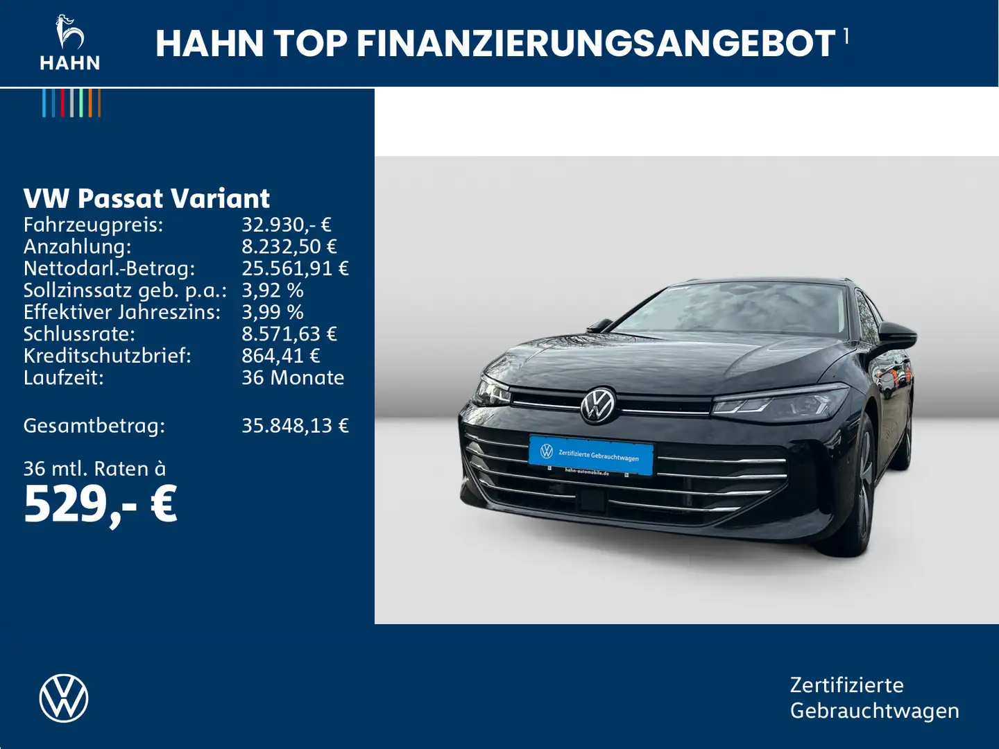Volkswagen Passat Variant 1.5eTSI DSG Business 360° AHK LED Schwarz - 2