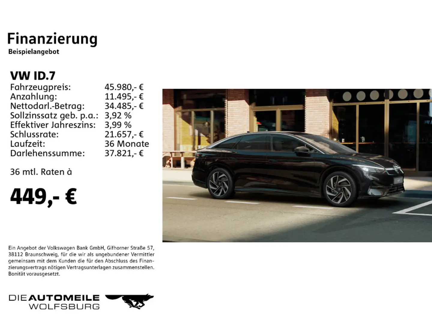 Volkswagen ID.7 Pro Pro Matrix/HeadUp/H+K/AHK/DCC Schwarz - 2