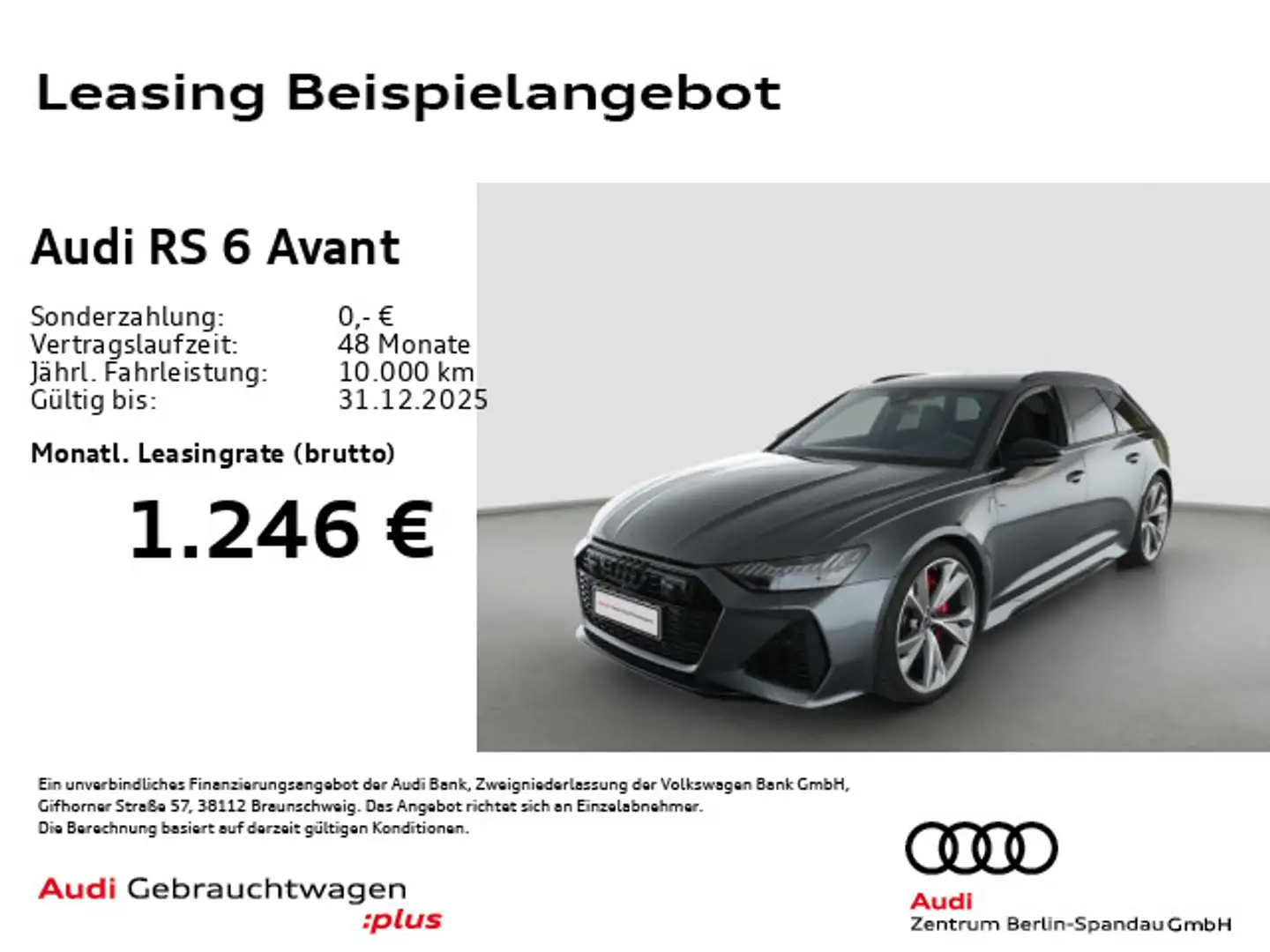 Audi RS6 RS6 Avant *HD-MATRIX*StdHz*B&O*AHK*RS-AGA* Grau - 1