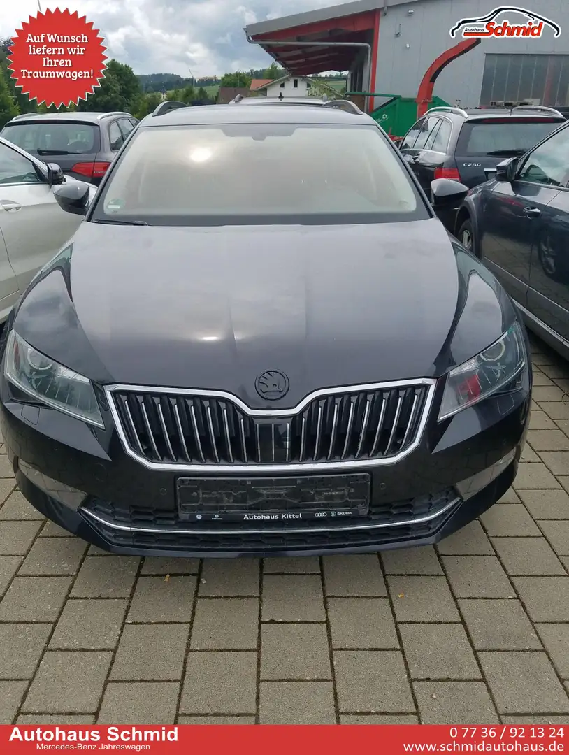 Skoda Superb 2,0 TDI Ambition 4x4, Bi-Xenon, SHZ, Klima, 8 f... Zwart - 1