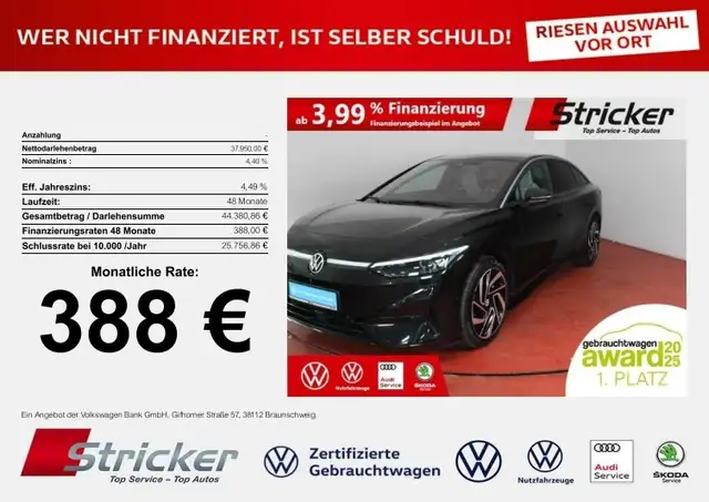 Volkswagen ID.7 Pro 210/77 388,-ohne Anzahlung ACC H&K Travel Kam