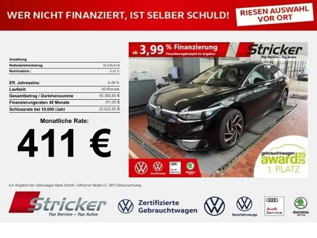 Volkswagen ID.7 Pro 210/77 411,-ohne Anzahlung ACC H&K Travel Kam