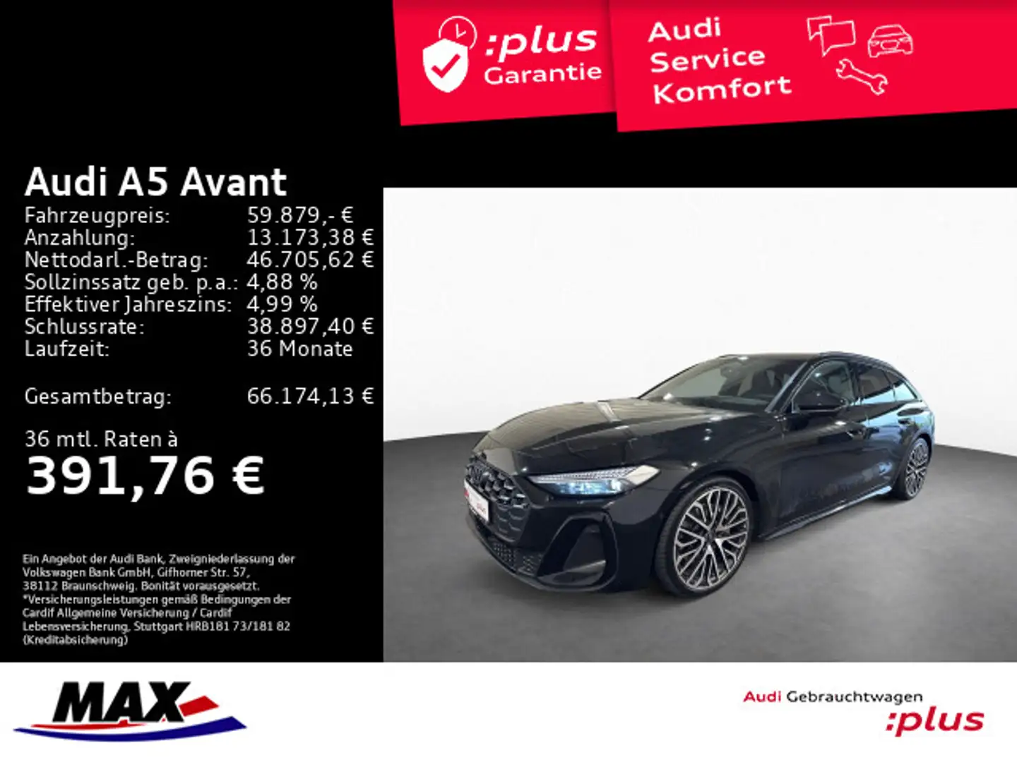 Audi A5 2.0 TDI QUATT S LINE MATRIX+AHK+B&O+HUD Schwarz - 1
