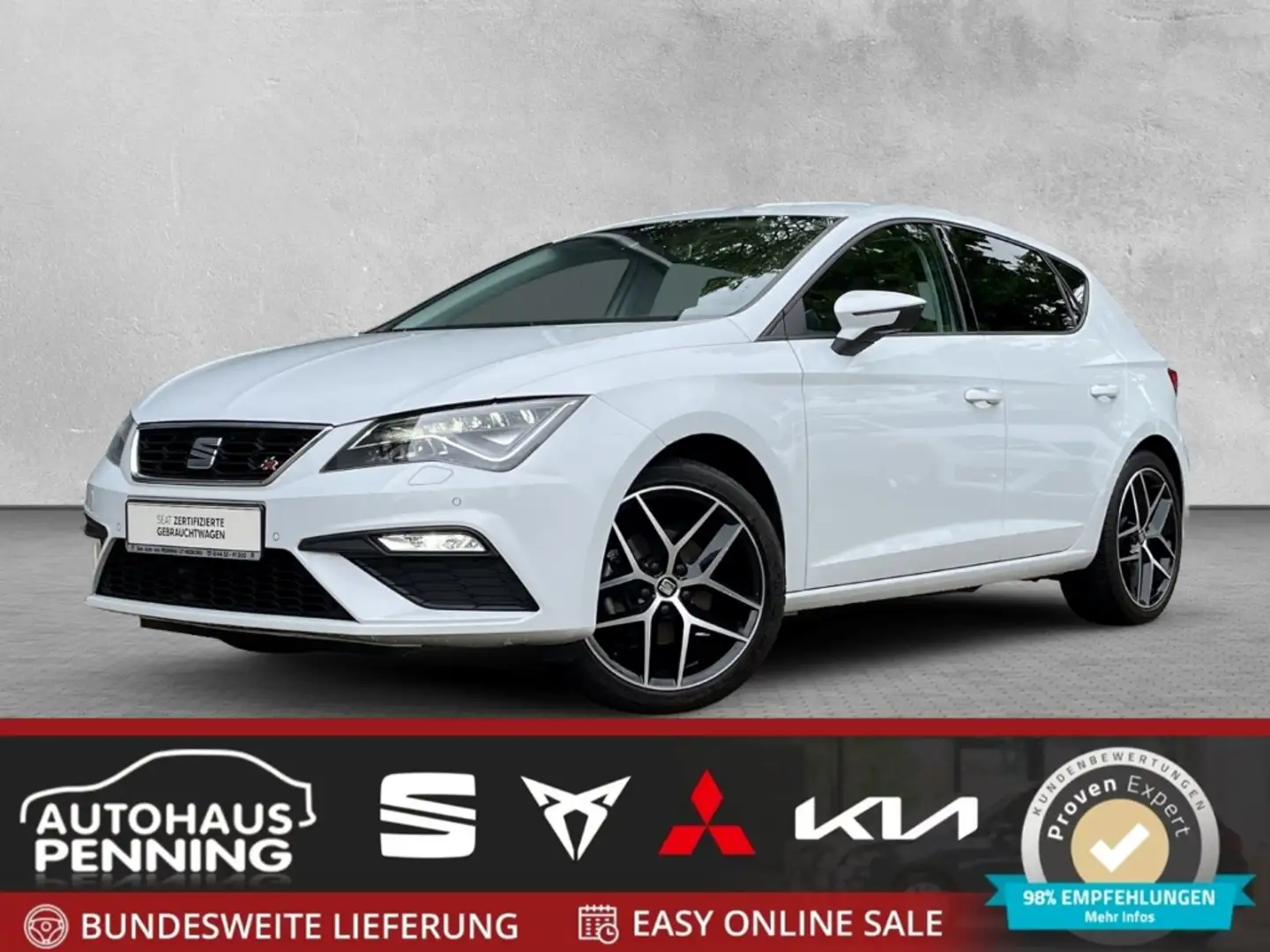 SEAT Leon FR 1.5 TSI LED SHZ KLIMA KAMERA KURVENLICHT BLUETO Weiß - 1