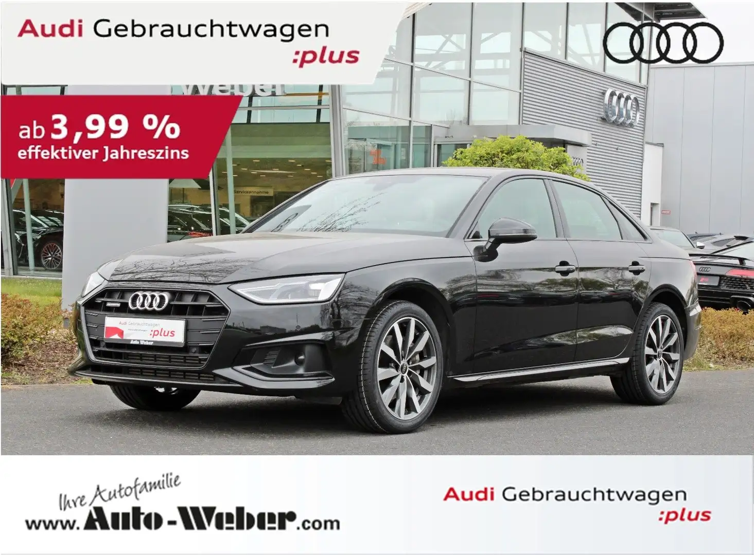 Audi A4 Lim. 40TFSI qu BLACK KAMERA VC NAV+ PHONE Schwarz - 1