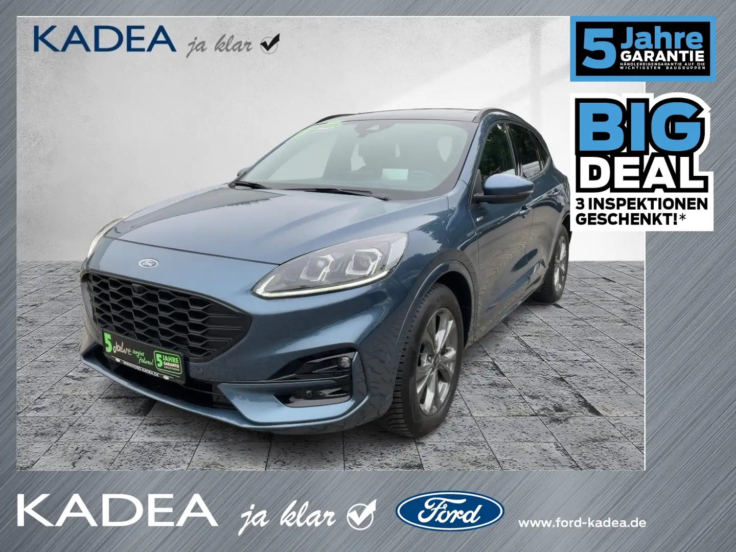 Ford Kuga 1.5 EcoBoost ST-Line X PANODACH+AHK+LED+TWA Bleu - 1