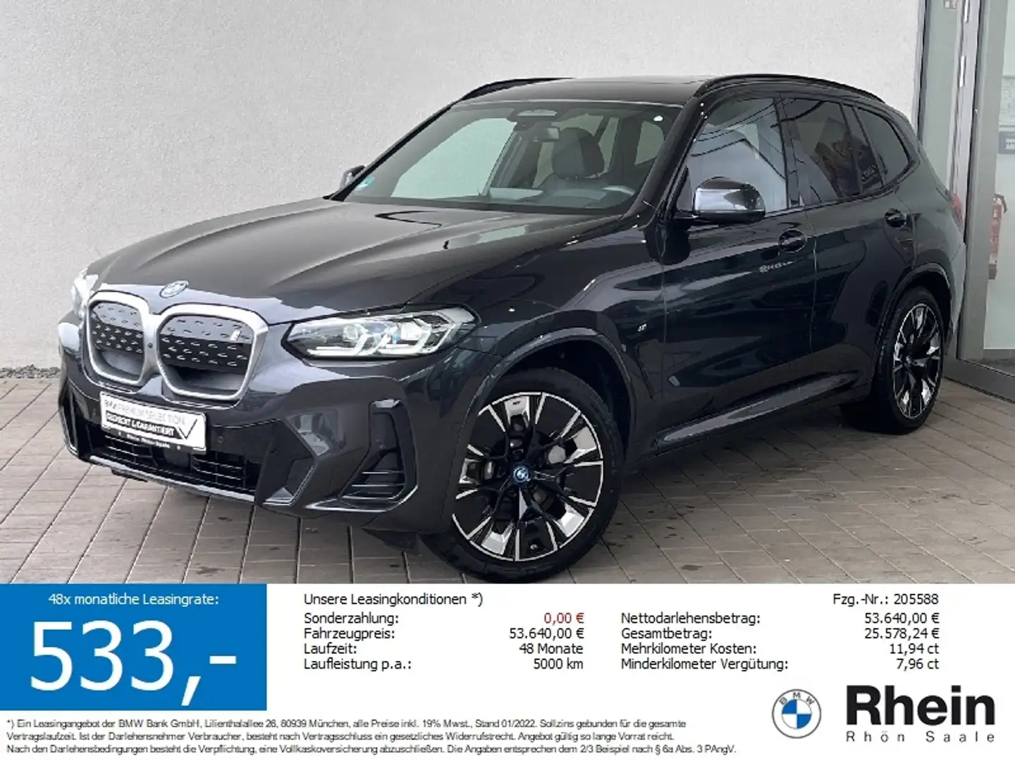 BMW iX3 M Sport Impressive HUD.Akustikgl.Komfort.P+ Grau - 1