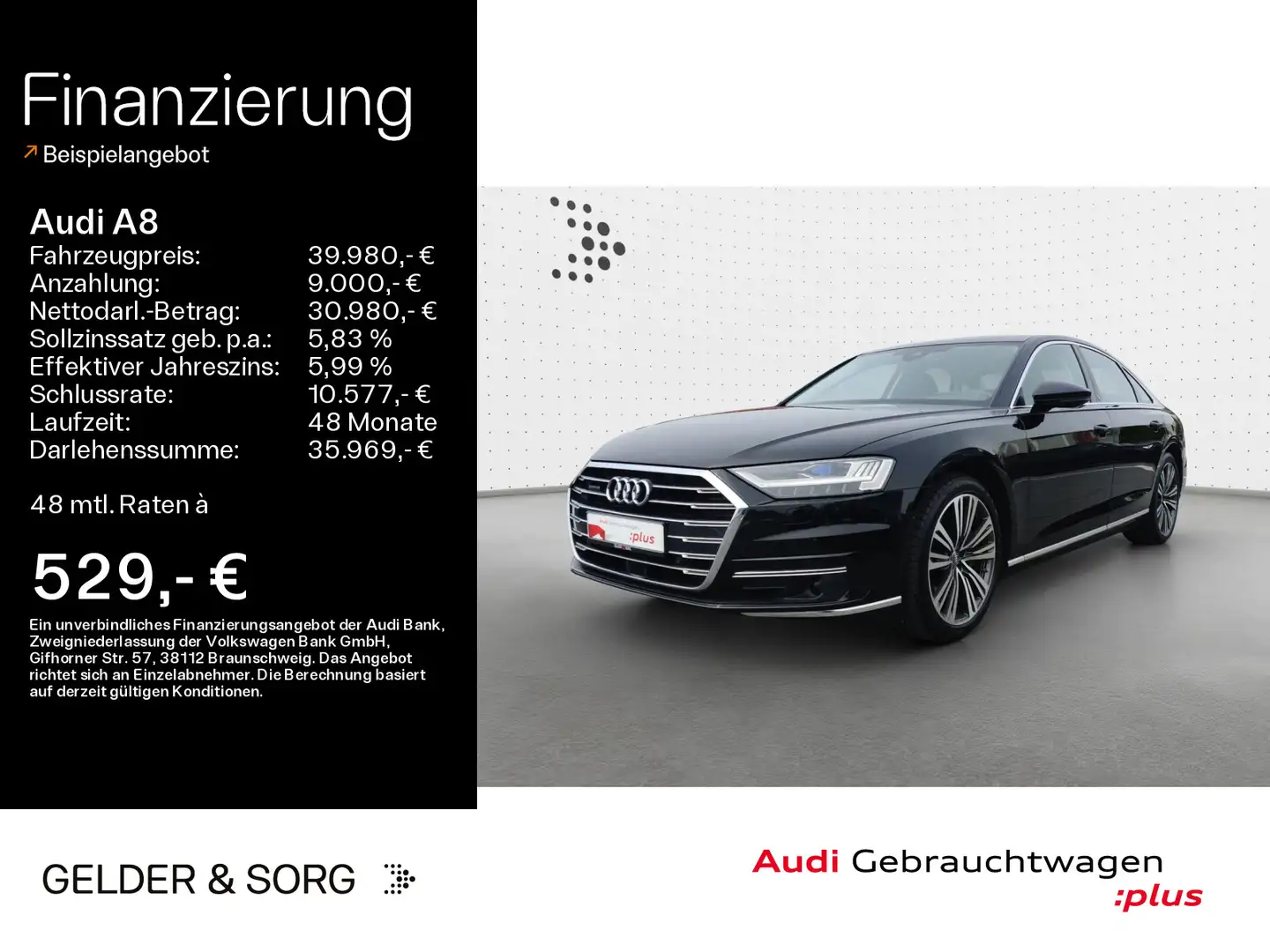 Audi A8 55 TFSI qu Night*SoftClose*HuD*Pano*DVD*Laser Nero - 1