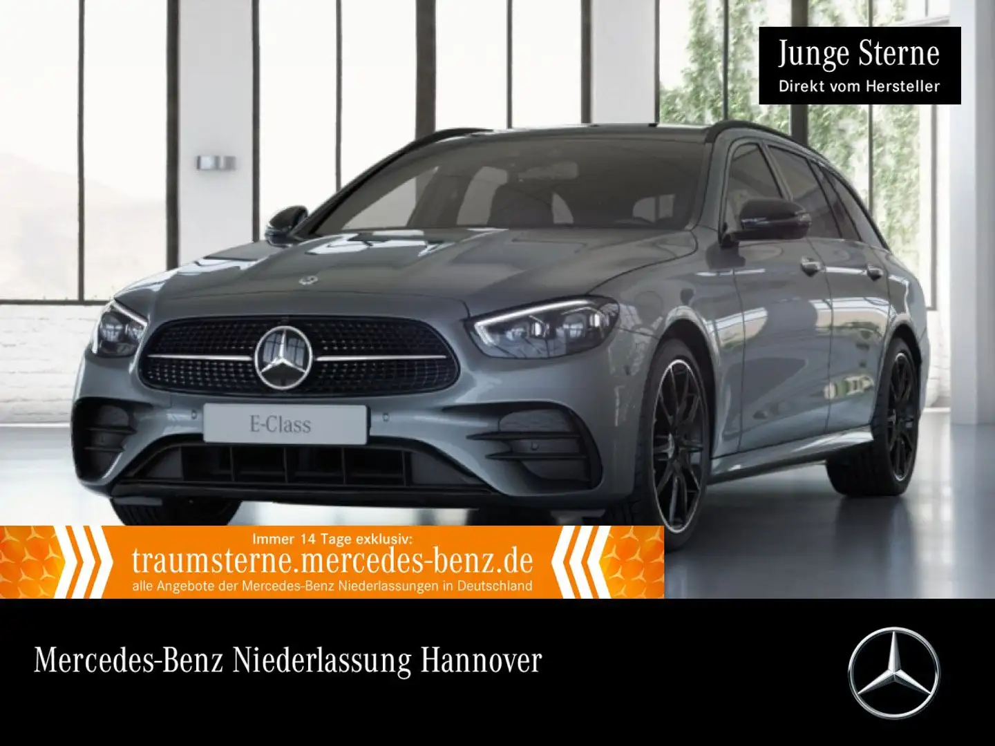 Mercedes-Benz E 220 d T 4M AMG+NIGHT+PANO+360+AHK+MULTIBEAM+9G Gris - 1