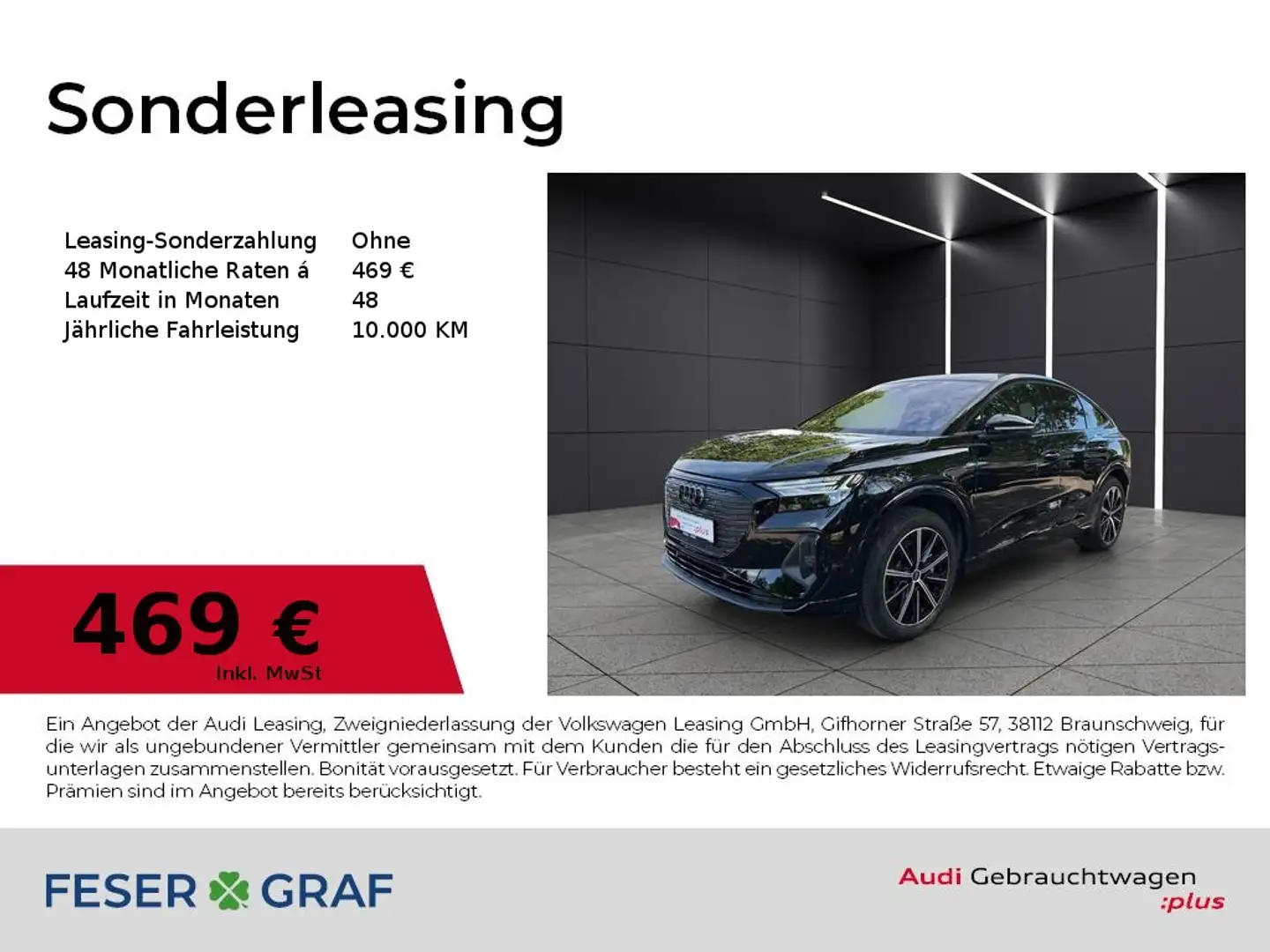 Audi Q4 e-tron Sportback e-tron 45 quattro Navi+/ACC/Matrix/Kamer Schwarz - 1