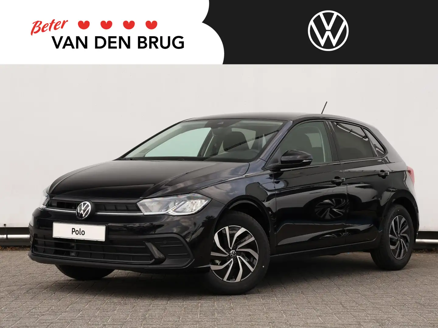 Volkswagen Polo Life Edition 1.0 70 kW / 95 pk TSI | Climatronic| Zwart - 1