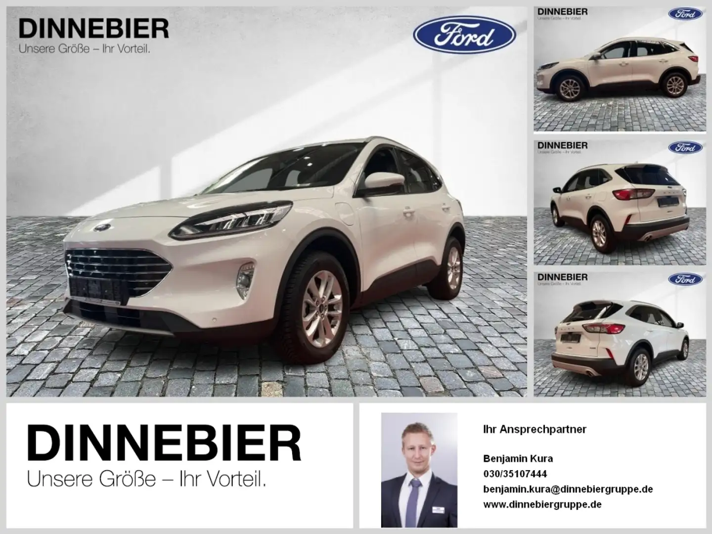 Ford Kuga Titanium Kamera+Navigation+Winterpaket Weiß - 1