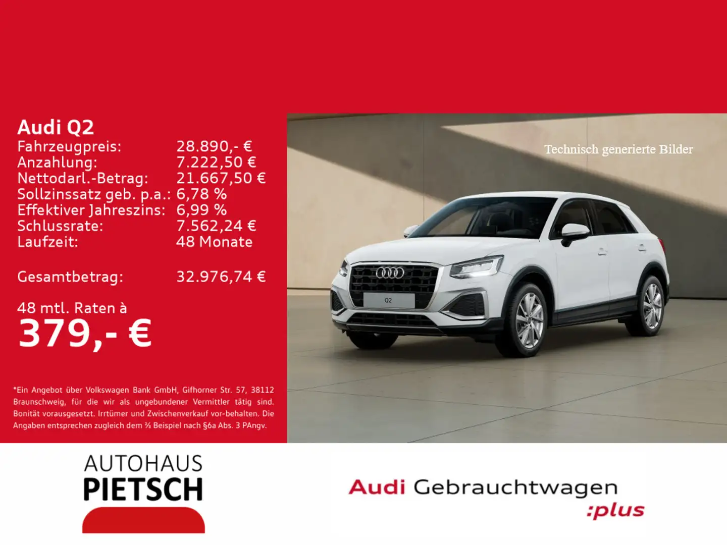 Audi Q2 35 TFSI advanced S-tronic Weiß - 1