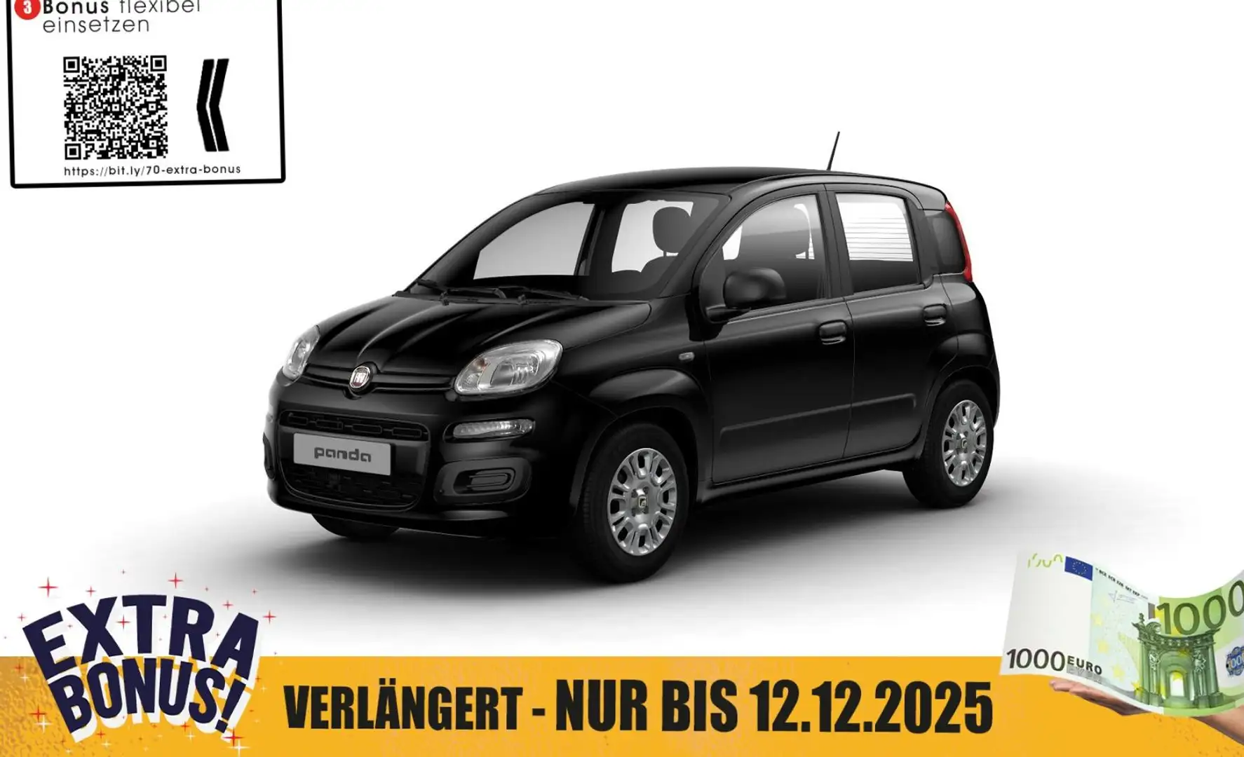 Fiat Panda Pandina POP Hybrid 1.0 GSE #S&S #KLIMA Zwart - 1