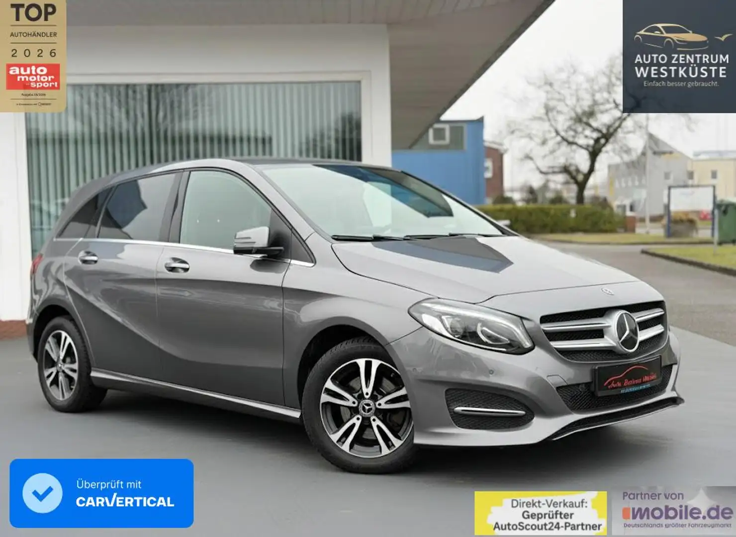 Mercedes-Benz B 200 B200 7G-DCT STYLE AHK Kamera Distronic Navi LED Grau - 1