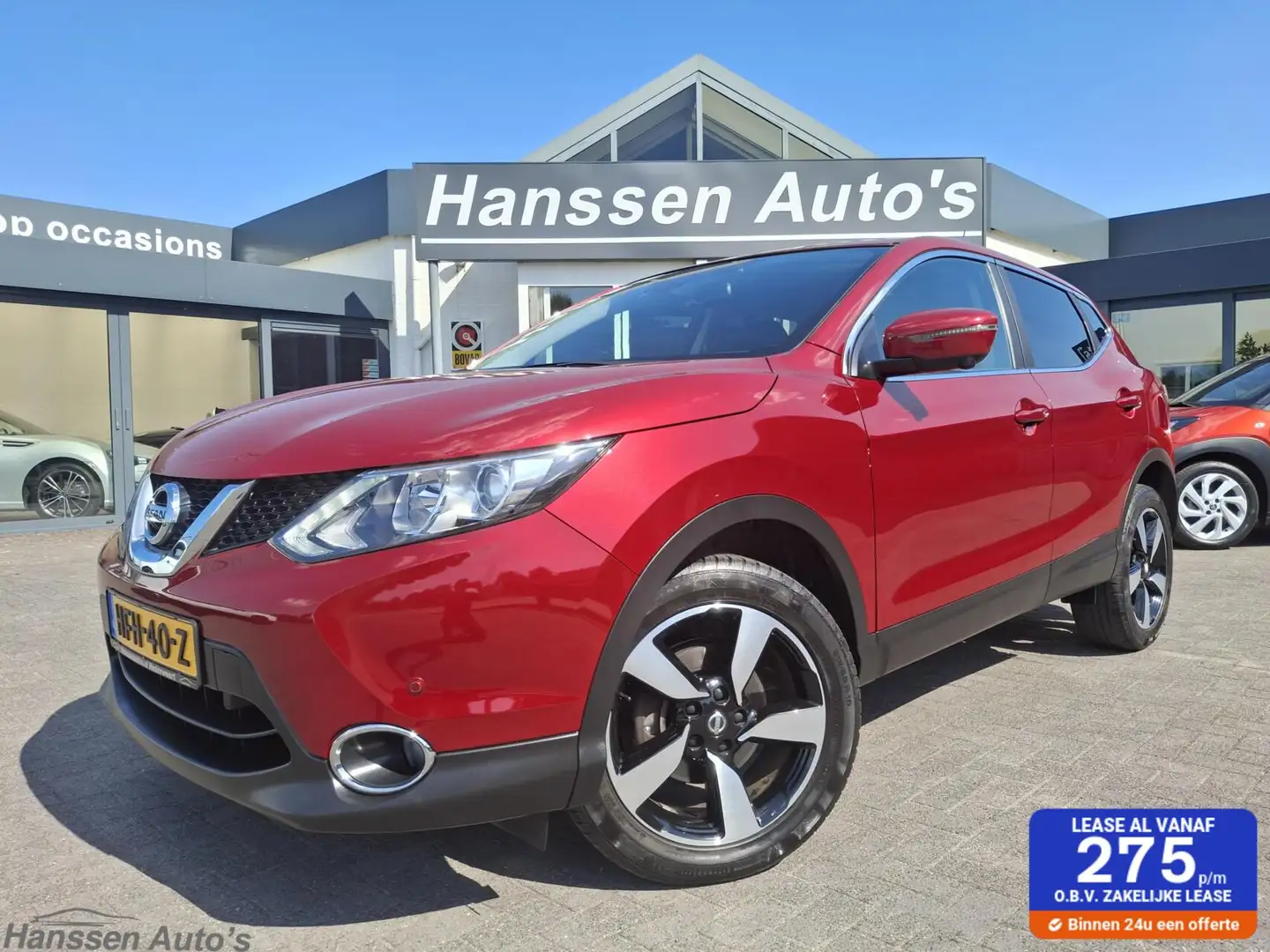 Nissan Qashqai 1.2 Acenta 360 Camera Navi LM Rood - 1
