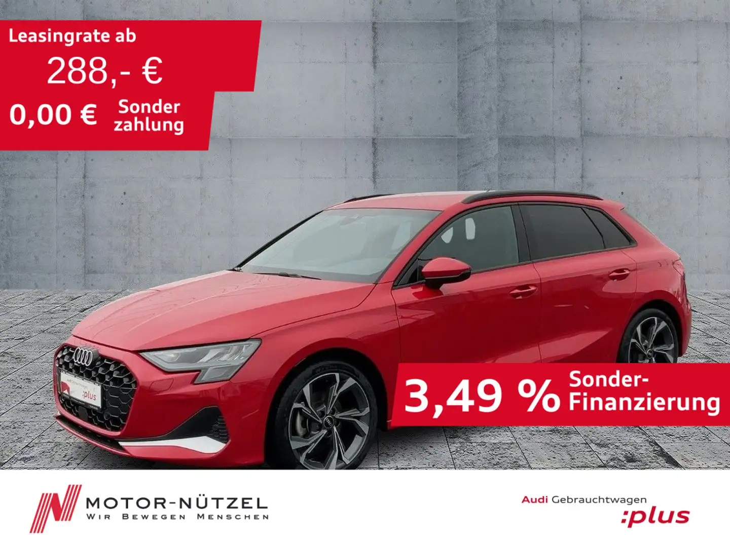 Audi A3 35 TFSI S-TR ADVANCED LED+NAVI+AHK Rot - 1