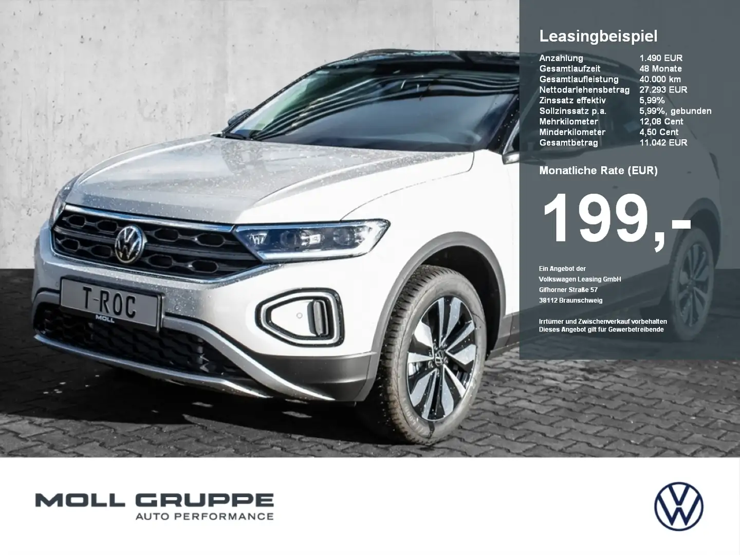 Volkswagen T-Roc GOAL 1.5 l TSI OPF DSG LED ACC PARKASS Negro - 1