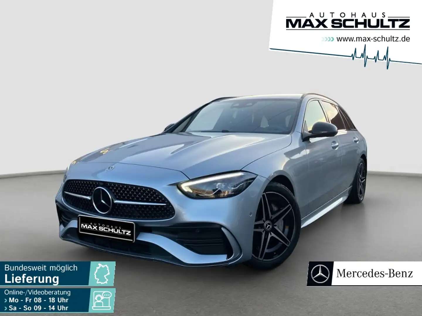 Mercedes-Benz C 220 d T AMG*NIGHT*AHK*DISTR*TOTW*KAM*NAVI*LED Silber - 1