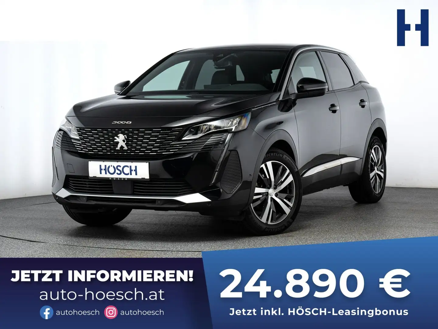 Peugeot 3008 SUV PureTech 130 Allure Aut. WENIG KM -47% Schwarz - 1