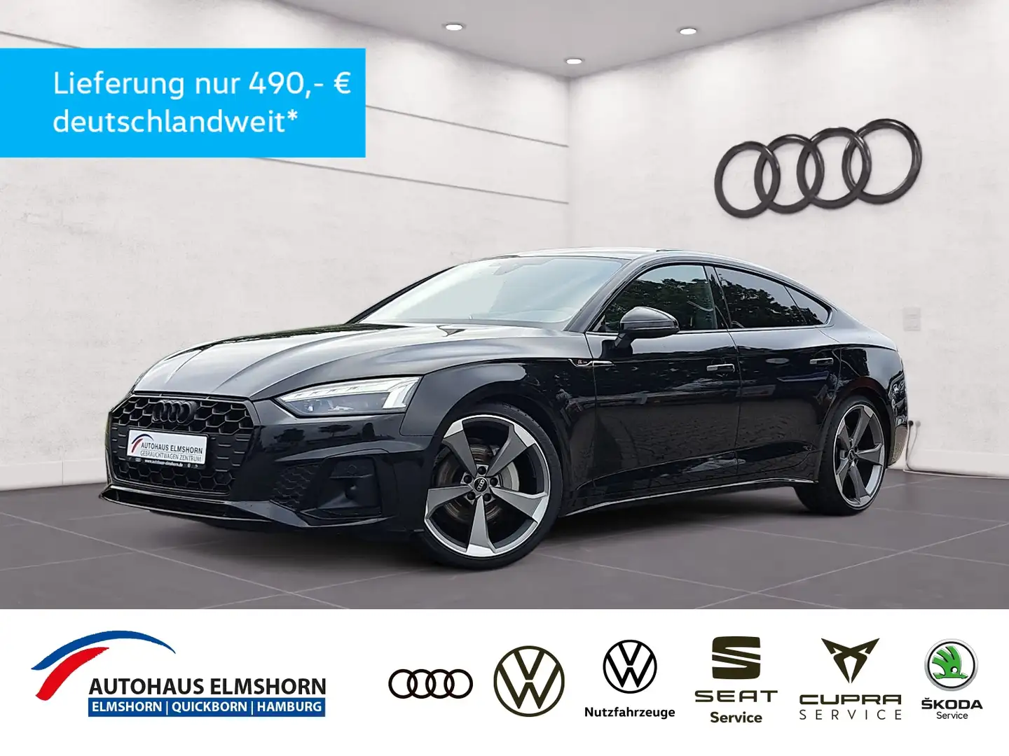 Audi A5 Sportback S line 40 TDI S tronic AHK NAV MATRIX K Schwarz - 1